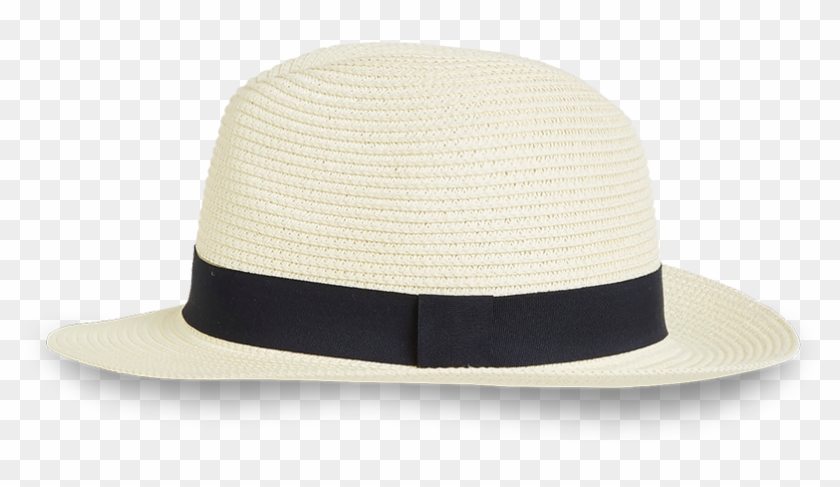 Straw Hat White - Fedora Clipart