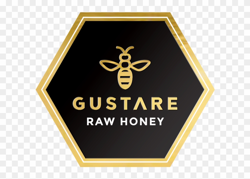 Gustare Premium Raw Honey Logo - Emblem Clipart