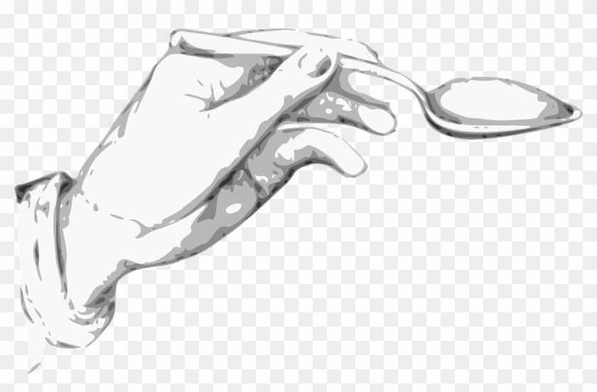 Medicine Spoon Hand Holding Png Image - Spoon In Hand Drawing Clipart