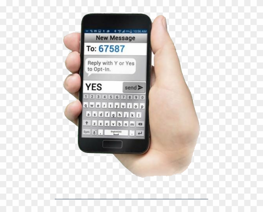 Photo Of A Hand Holding A Mobile Phone - Opt In Text Messages Clipart