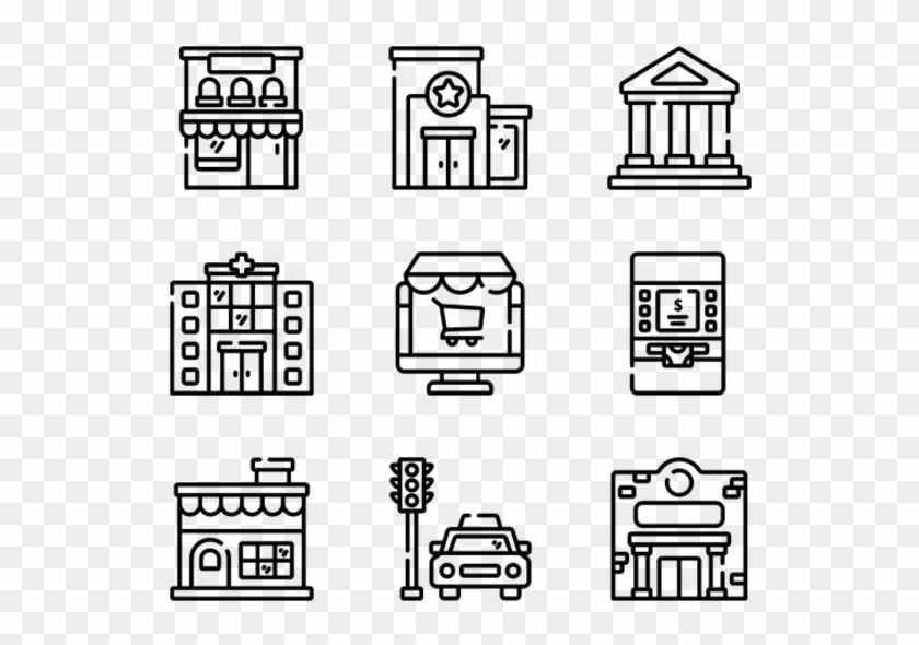 City Life - Coding Language Icons Clipart