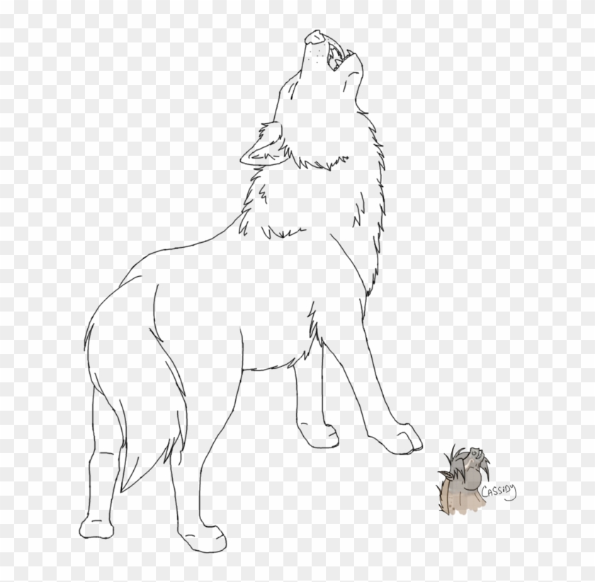 Pin Howling Wolf Coloring Pages On Pinterest - Wolf Howling Line Art Clipart #2817037