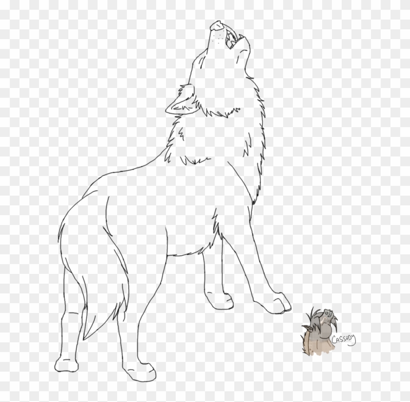 Pin Howling Wolf Coloring Pages On Pinterest - Wolf Howling Line Art Clipart