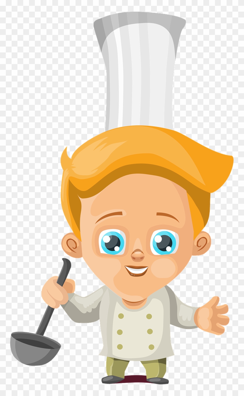 Cook Boy Cooking Kitchen Chef Png Image - Cartoon Kids Cooking Clipart #2817664