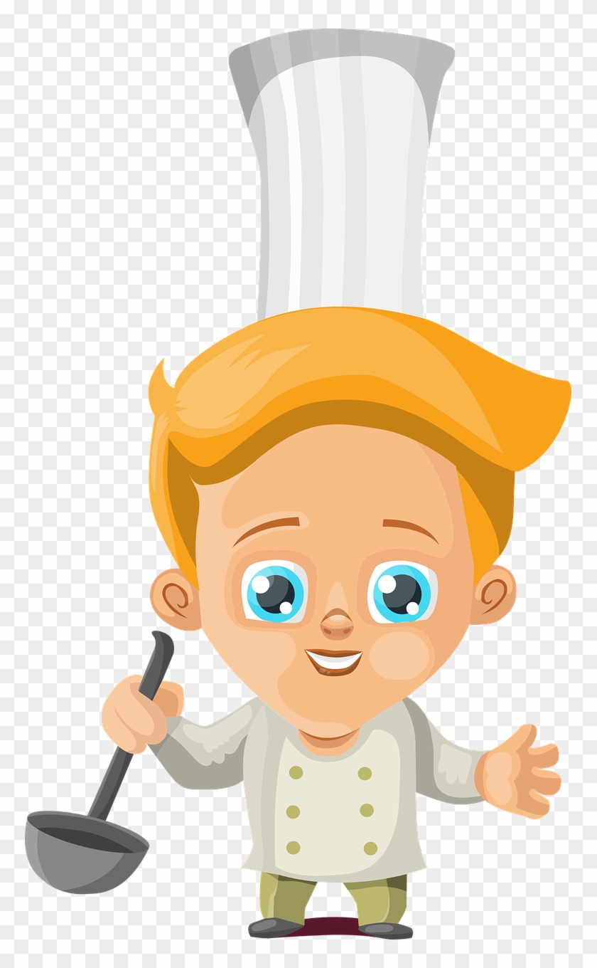 Cook Boy Cooking Kitchen Chef Png Image - Cartoon Kids Cooking Clipart