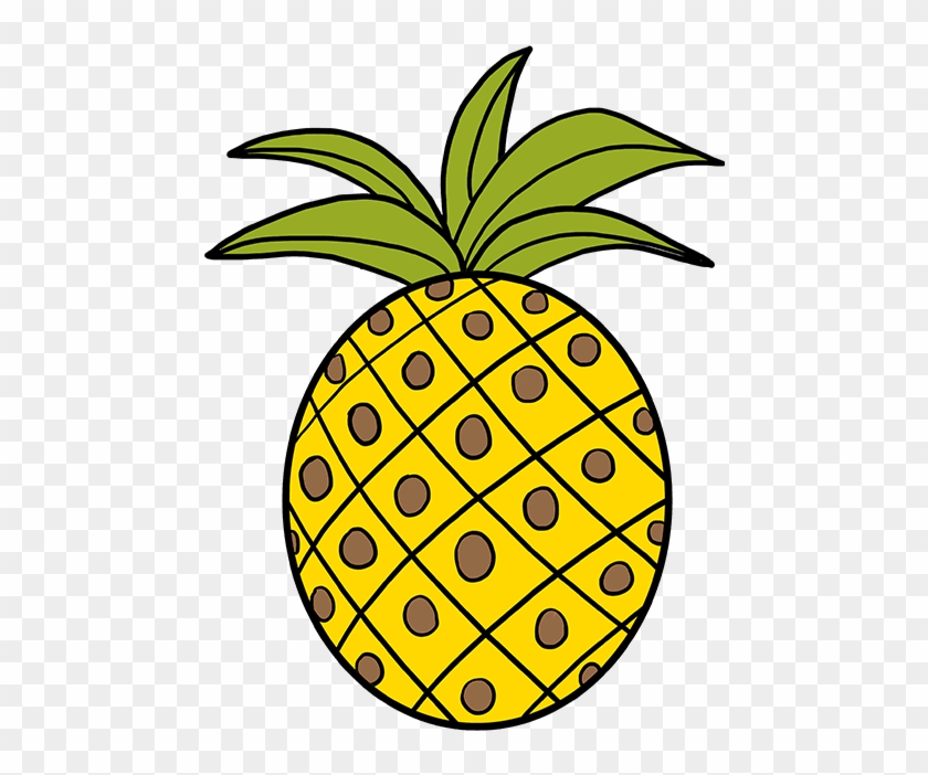Top Drawing Pineapple - Easy Drawing Clipart #2818515