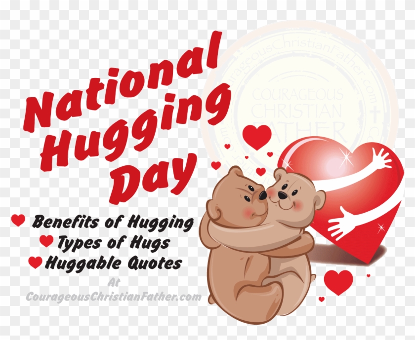 Cuddle Clipart Dad Hug - National Hugging Day 2019 - Png Download #2818524