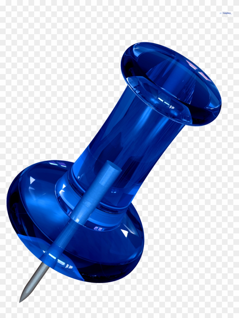 Blue Push Pin Transparent Background Clipart