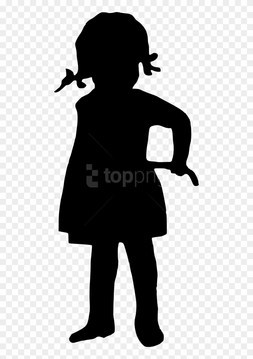 Free Png Girl Silhouette Png - Little Girl Silhouette Transparent Background Clipart