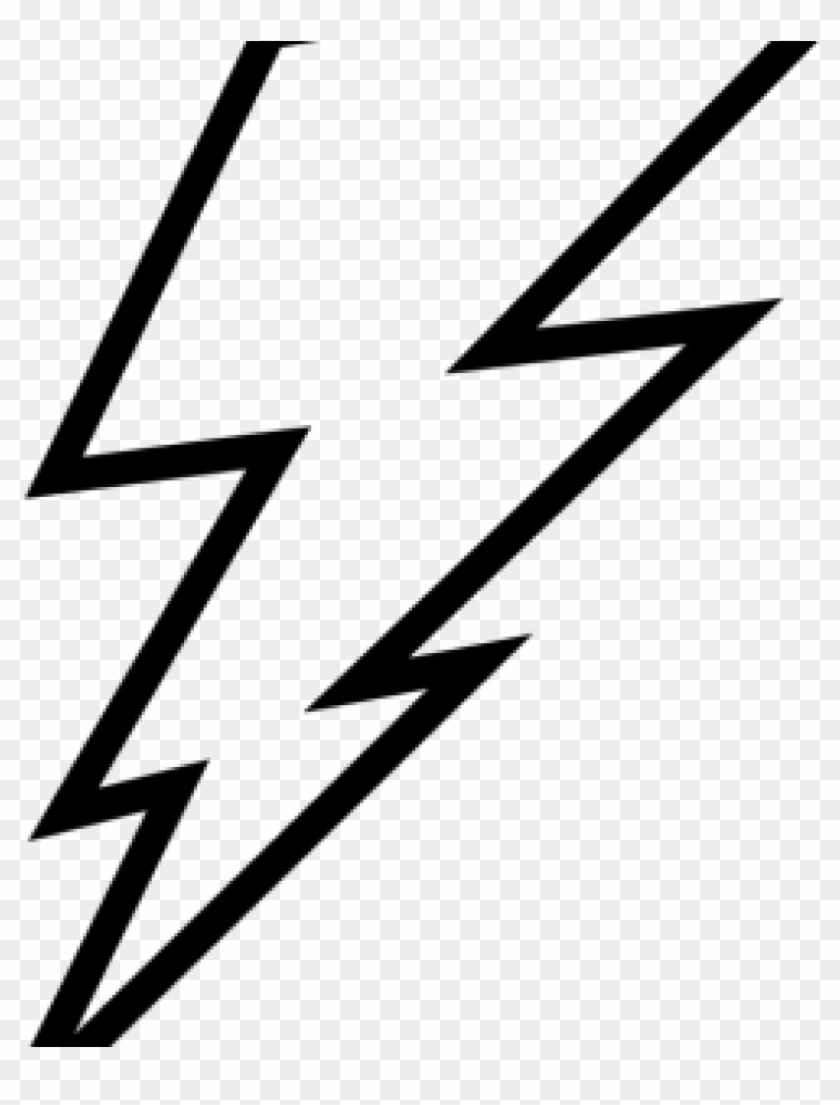 Outline Clipart Lightning Bolt Outline Clip Art Lightning - Lighting Bolt Black And White - Png Download #2819455
