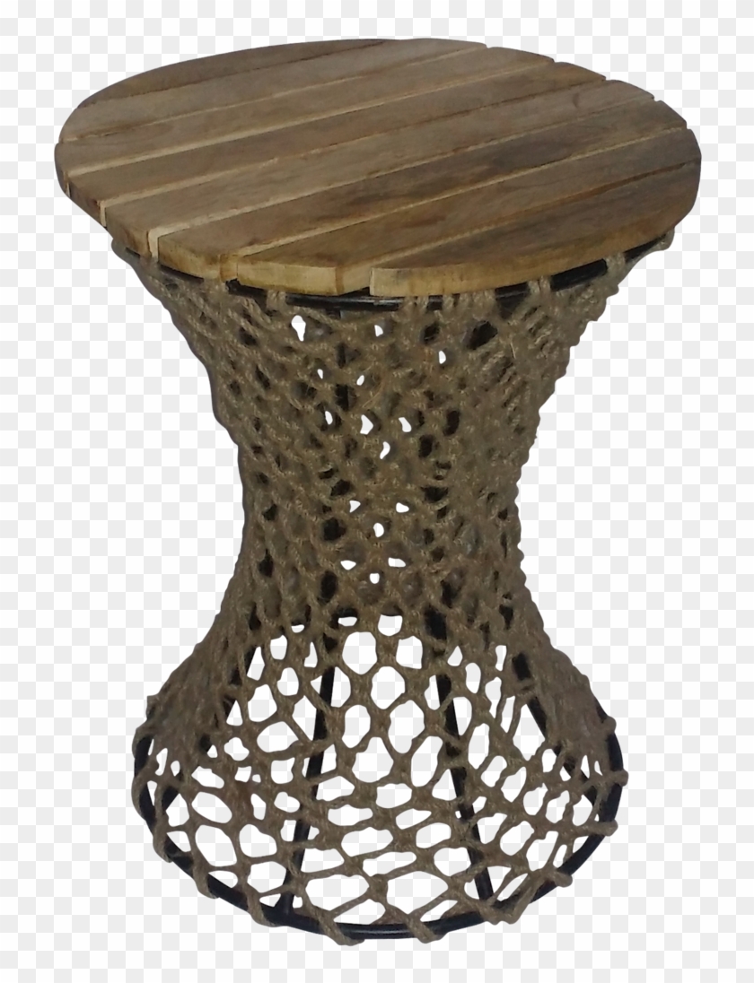 310173 Fishnet Side Table , Png Download - Stool Clipart #2819719
