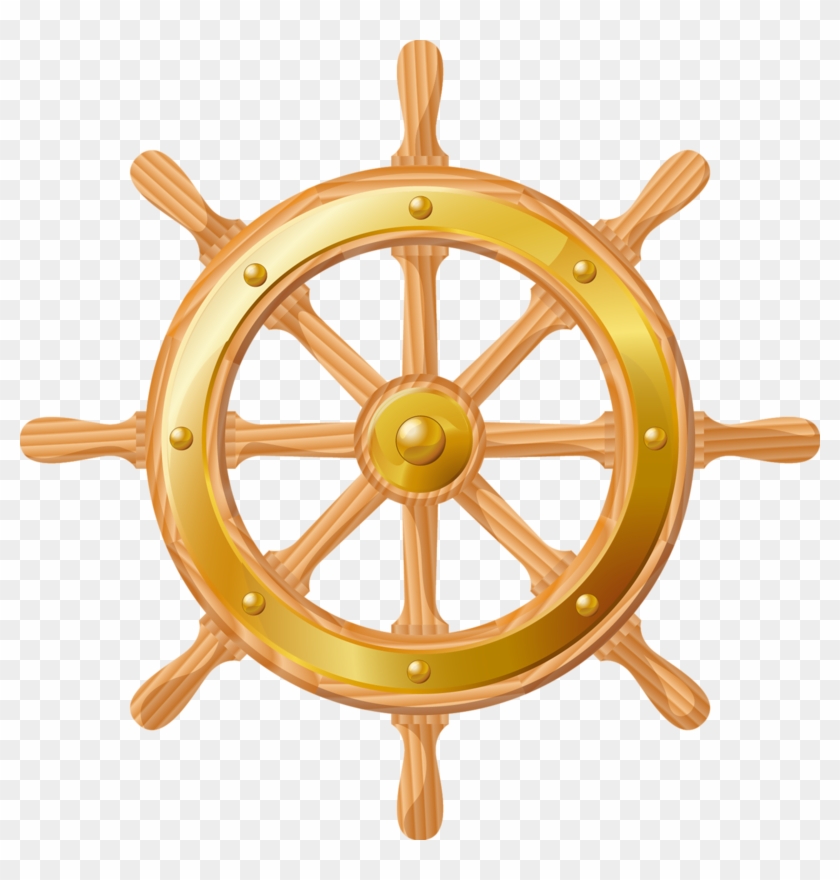 Anchor Clipart Steering Wheel - Ship Steering Wheel Clipart - Png Download