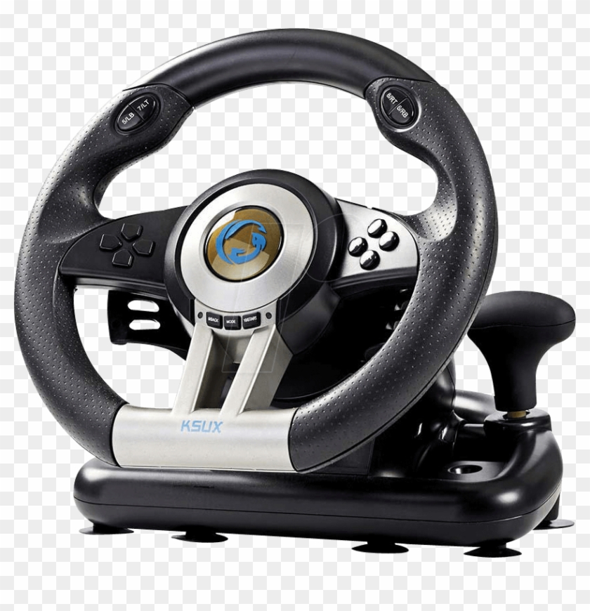 Gaming Steering Wheel, Manual Shifter Option, Foot - Steering Wheel Clipart #2820143