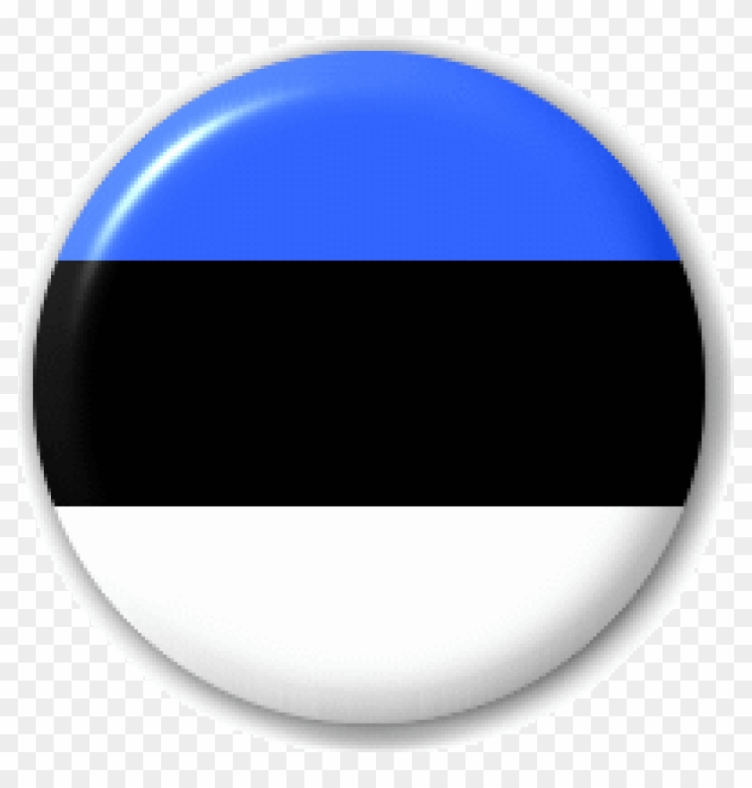 Button Graphic Flag Of Estonia - Estonia Flag Png Clipart #2820347