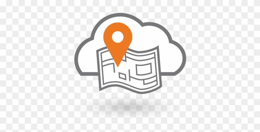 Location Analytics - Orange Cloud Clipart