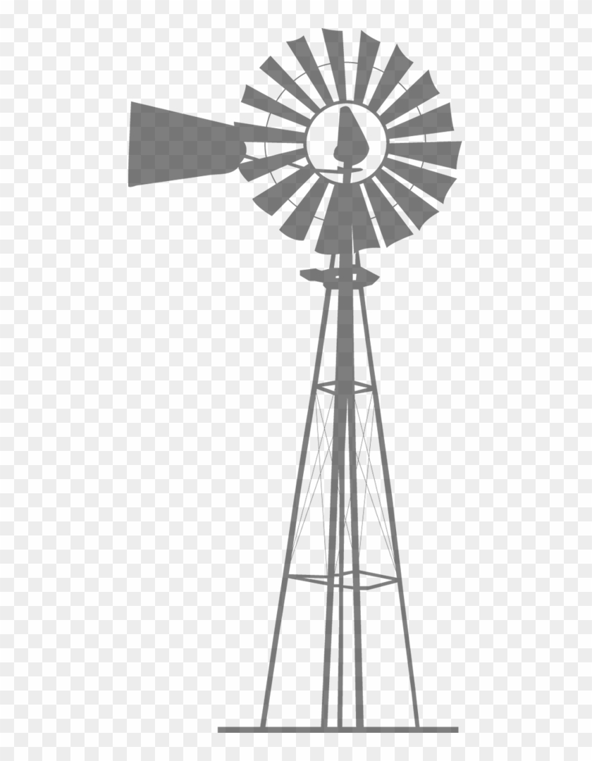 Farm Windmill Silhouette Clipart #2821362