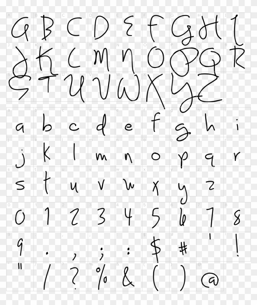 Font Characters - Sweetly Broken Font Clipart #2821639