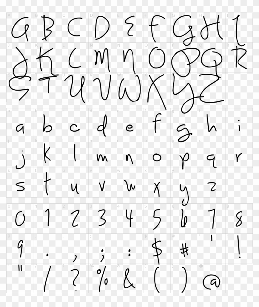 Font Characters - Sweetly Broken Font Clipart