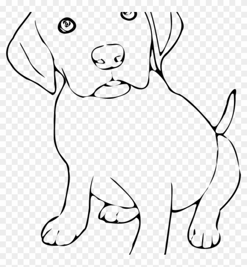 Puppy Clipart Black And White Pup Png Black And White - Puppy Black And White Clipart Transparent Png #2821815