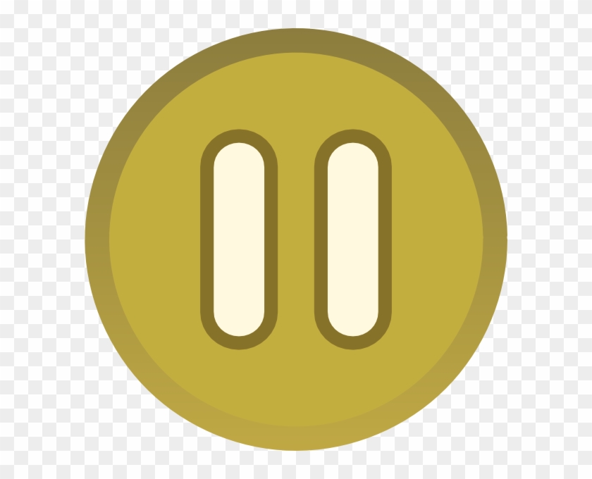 Gold Brown Plain Pause Button Icon Svg Clip Arts 600 - Gold Pause Button Png Transparent Png #2822557