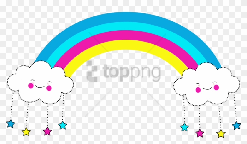 Free Png Kit Digital Gratuito Tema Unrnio, Kit Digital - Arco Iris Do Unicórnio Png Clipart