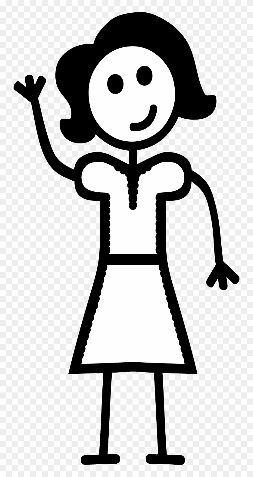 Stick Mom Png - Girl Stick Figure Png Clipart #2823128