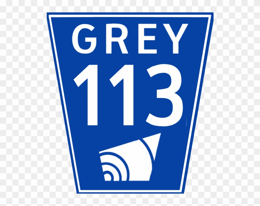 Grey Road 113 Sign Clipart #2823484
