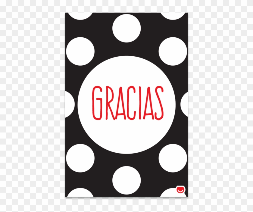 Tarjeta Gracias Lunares - Circle Clipart #2823583