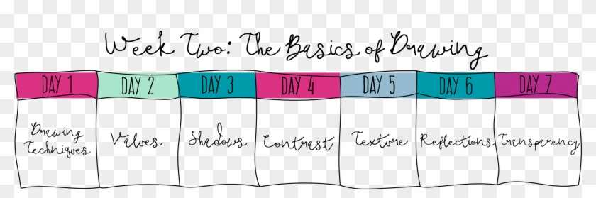Drawing Week2 Schedule - Schedule Drawing Clipart #2823844