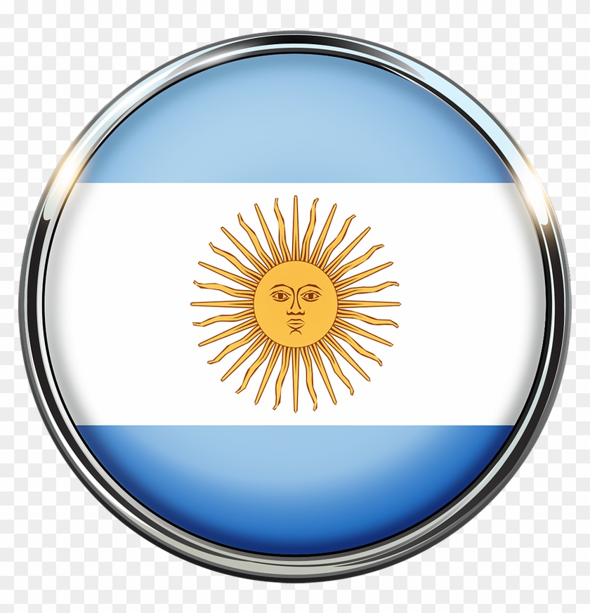 Argentina Flag Circle Nation Png Image - Bandera De Argentina En Circulo Clipart #2824124