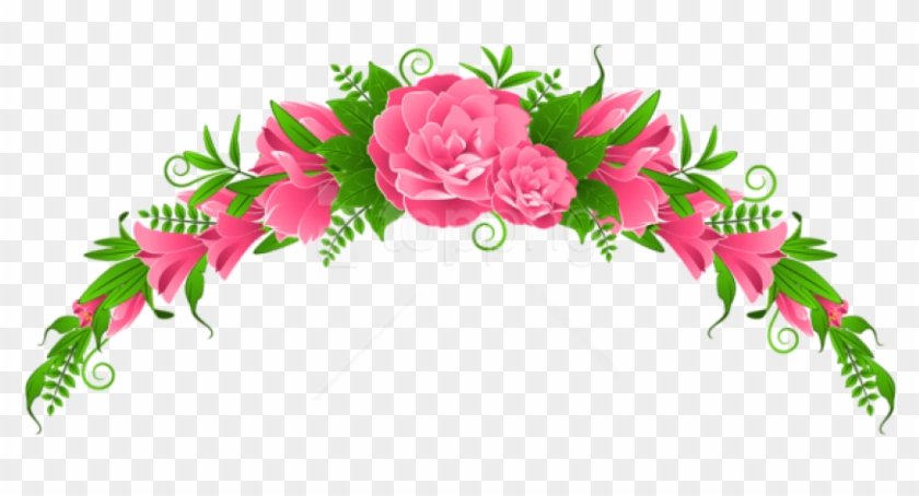 Free Png Download Pink Flowers And Roses Element Clipart - Flowers Clipart Png Transparent Png #2824185