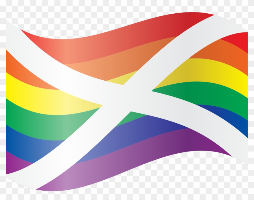 This Free Icons Png Design Of Waving Rainbow Saltire - Saltire Png Clipart #2824490