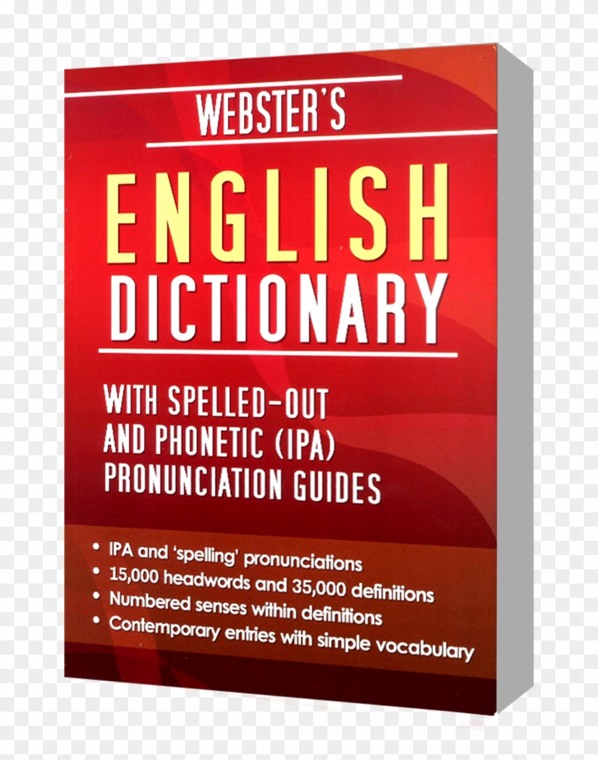 Picture Of Webster's English Dictionary With Spelled-out - Webster Basic English Dictionary Clipart