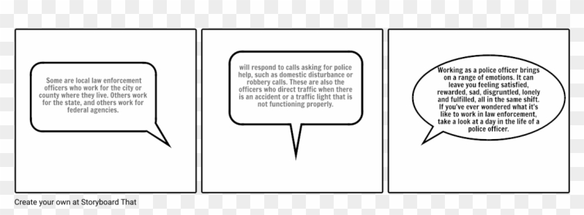 A Day In The Life Of A Police Officer - Line Art Clipart