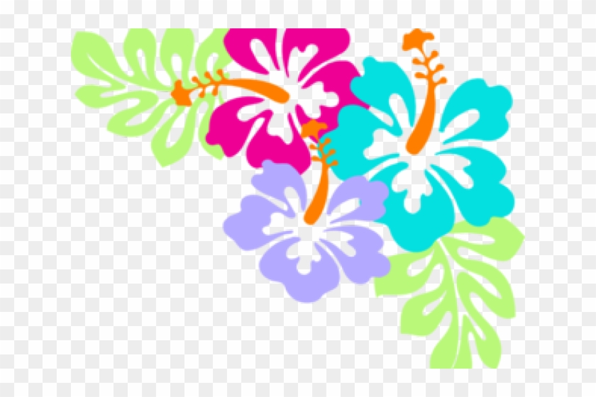 Wave Clipart Moana - Hibiscus Flowers Clip Art - Png Download #2827246