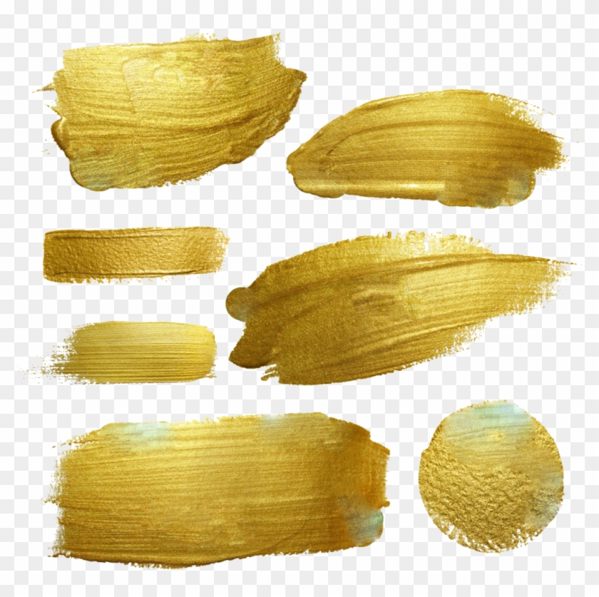 Free Gold Watercolor Brush Png - Gold Paint Texture Brushes Clipart #2827822