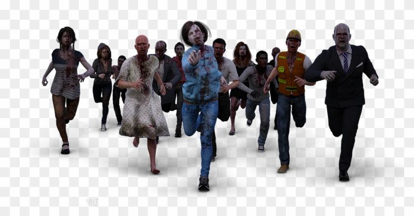 Just A Zombie Crowd To Chase You - Horde Of Zombies Png Clipart #2827949