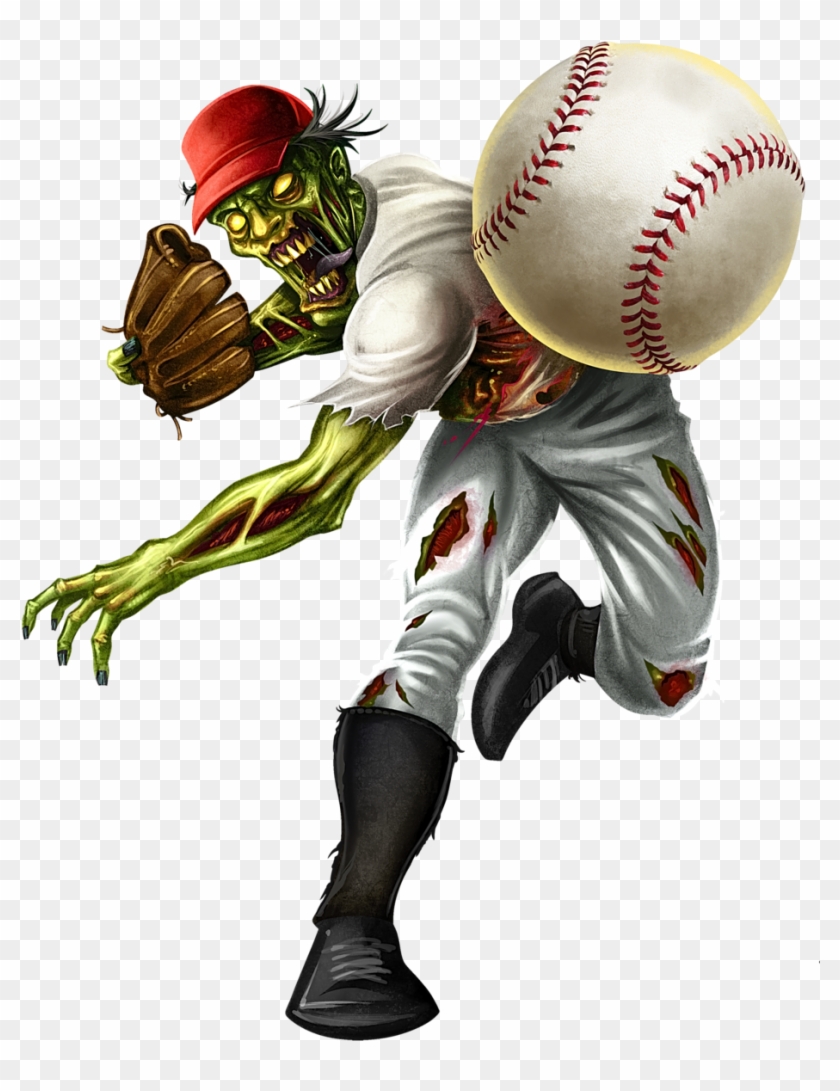 Zombie Pitcher , Png Download - Baseball Zombie Clipart #2827986