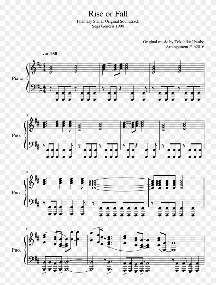 Rise Or Fall - Sheet Music Clipart #2828213