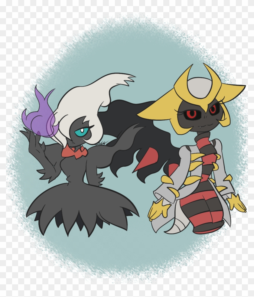 Favourite Legendary Pokemon, Darkrai And Giratina - Cartoon Clipart