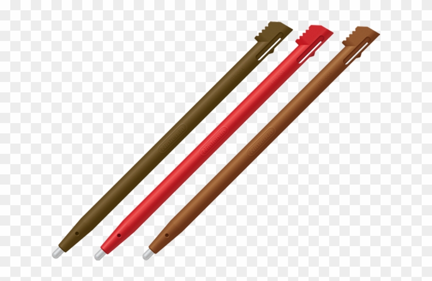 Stylus - Nintendo 2ds - Multicolor - Brown Red Super - Super Mario Maker Stylus Clipart #2828542