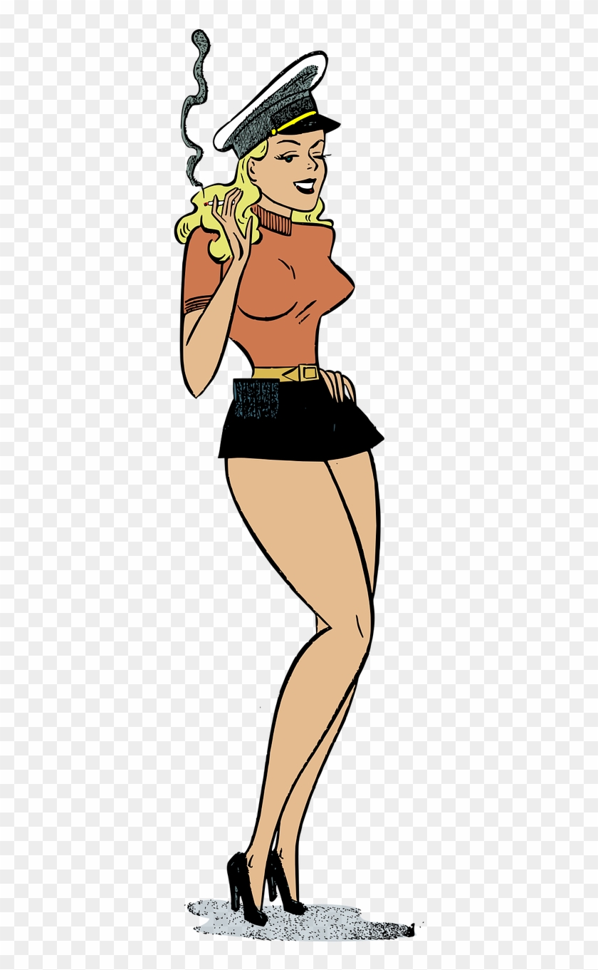 Driver Female Pin-up Pinup Png Image - Free Vector Pin Up Clipart