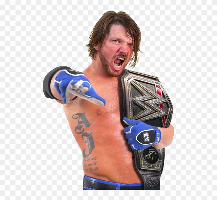 A New Wwe World Champion - Wwe World Champion Aj Styles Clipart