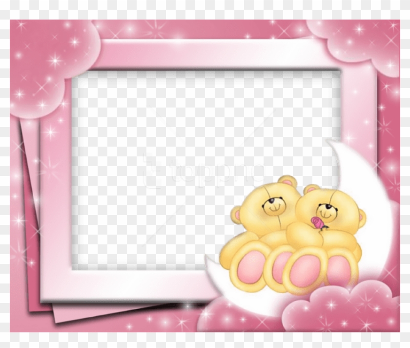 Free Png Best Stock Photos Cute Pink Frame With Bears - Teddy Bear Frame Pink Clipart