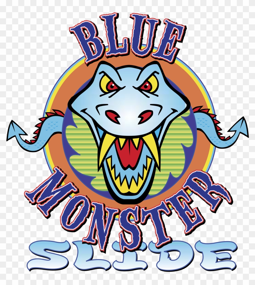 Blue Monster Slide Logo Png Transparent - Vector Graphics Clipart