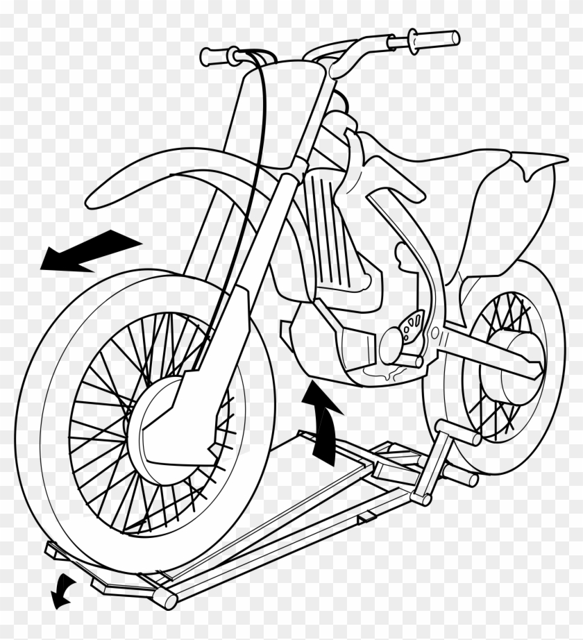 Drawing Road Dirt - Gambar Pensil Motor Trail Clipart #2830313