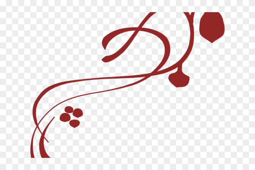 Maroon Clipart Swirl - Vines Clip Art - Png Download #2831020