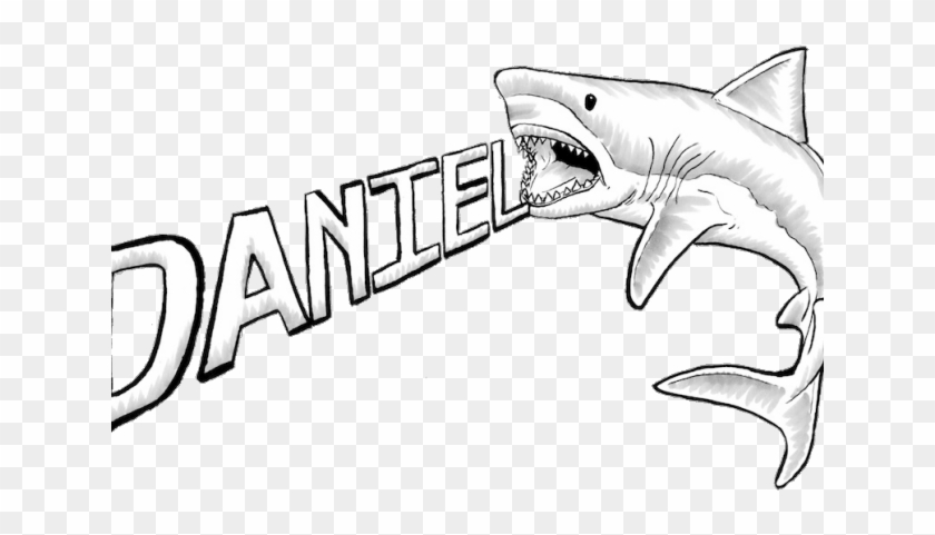 Great White Shark Clipart Line Drawing - Great White Shark - Png Download