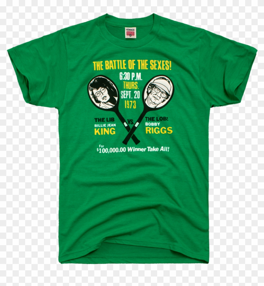 Homage Battle Of The Sexes Billie Jean King Bobby Riggs - Active Shirt Clipart