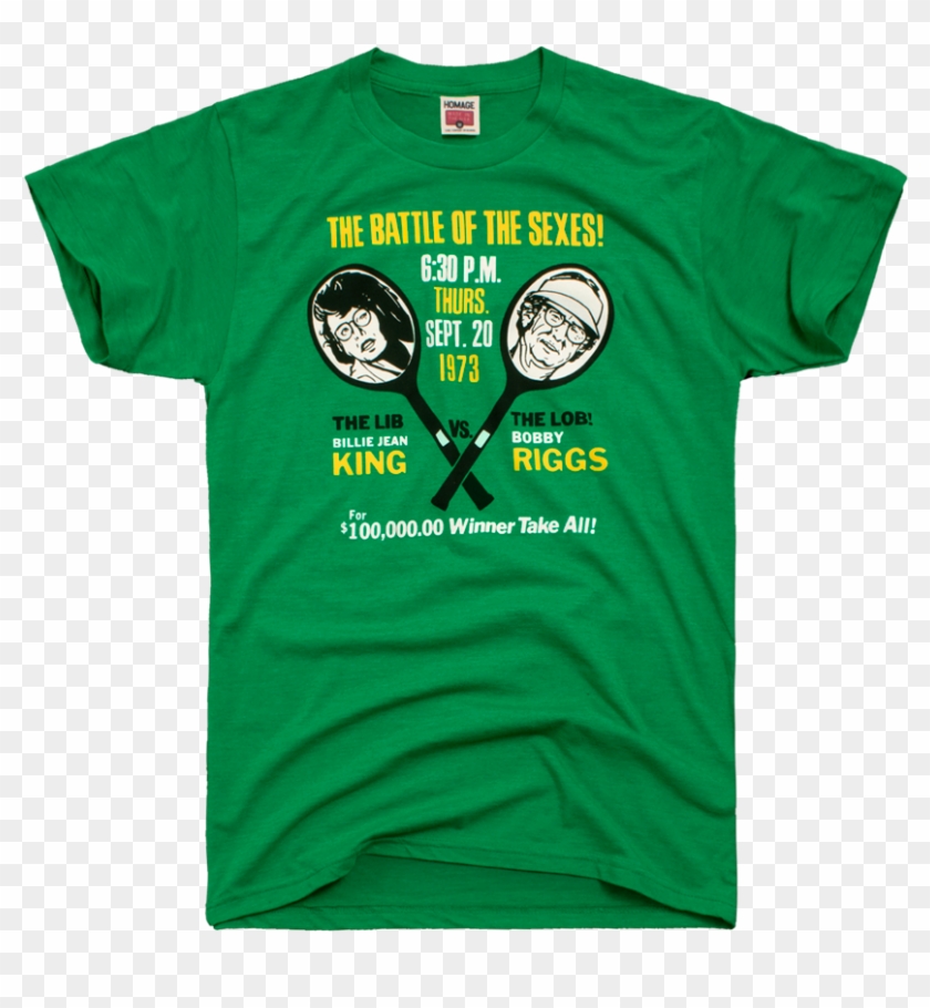 Homage Battle Of The Sexes Billie Jean King Bobby Riggs - Active Shirt Clipart #2832000